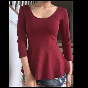 ❤️ Express Red Peplum Top ❤️